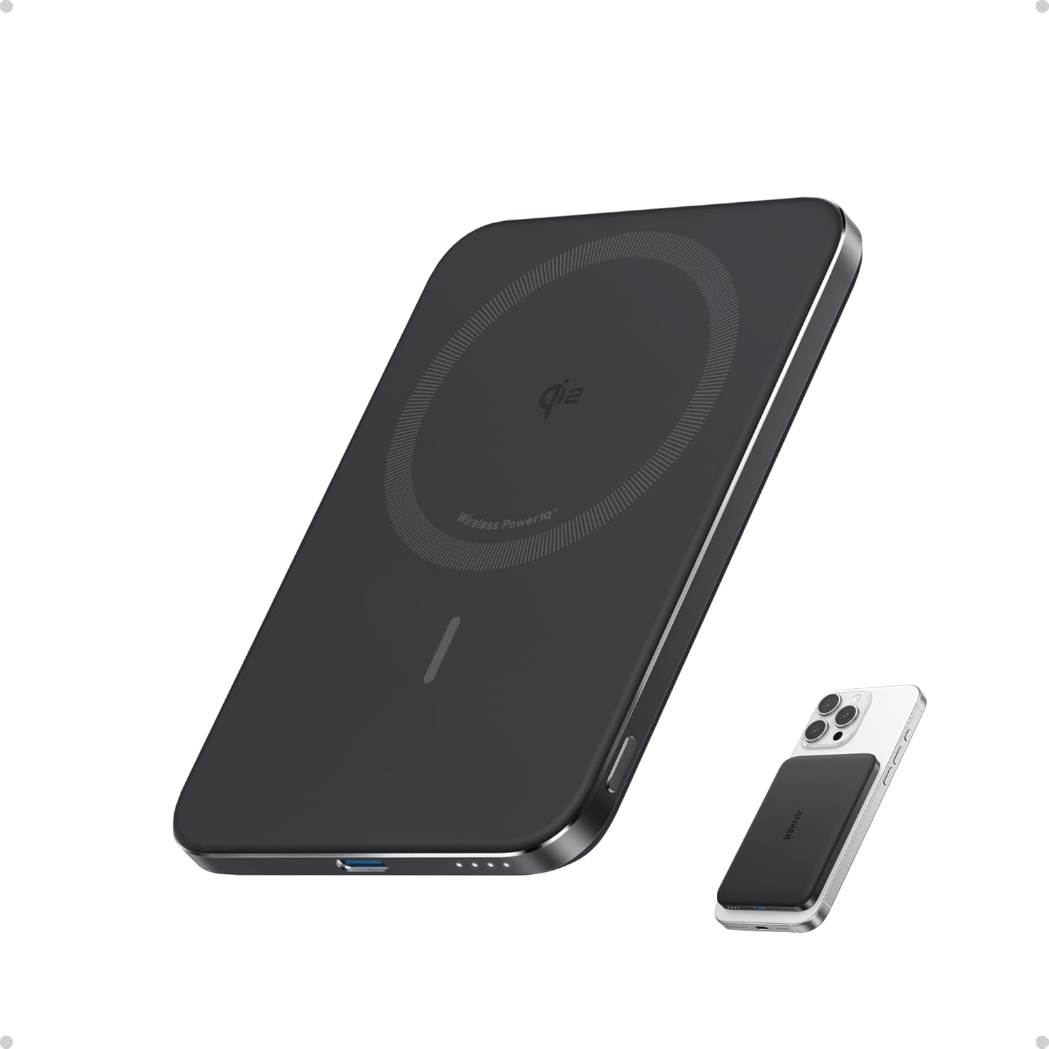 Detalle de Anker Nano Qi2 15W Power Bank MagSafe 5000 mAh