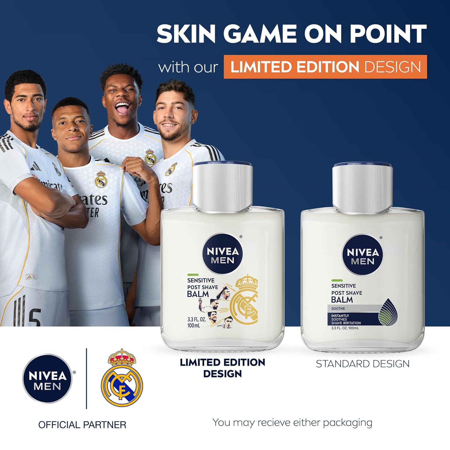 Detalle 2 de NIVEA MEN Sensitive Post Shave Balm, Alcohol-Free, 3-Pack