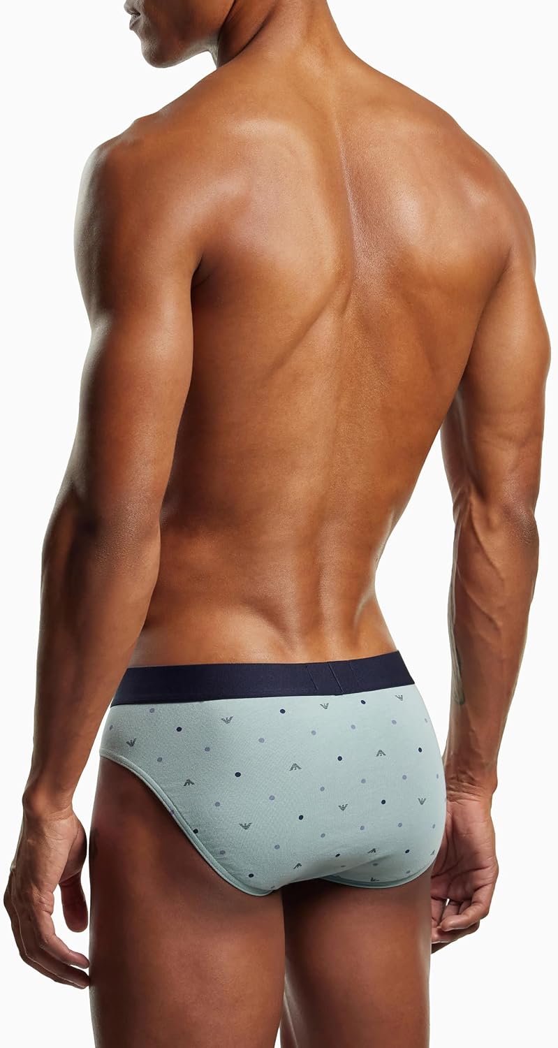 Detalle de Emporio Armani 2-Pack Brief Mutande da Uomo – Cotone stretch per comfort e stile discreto
