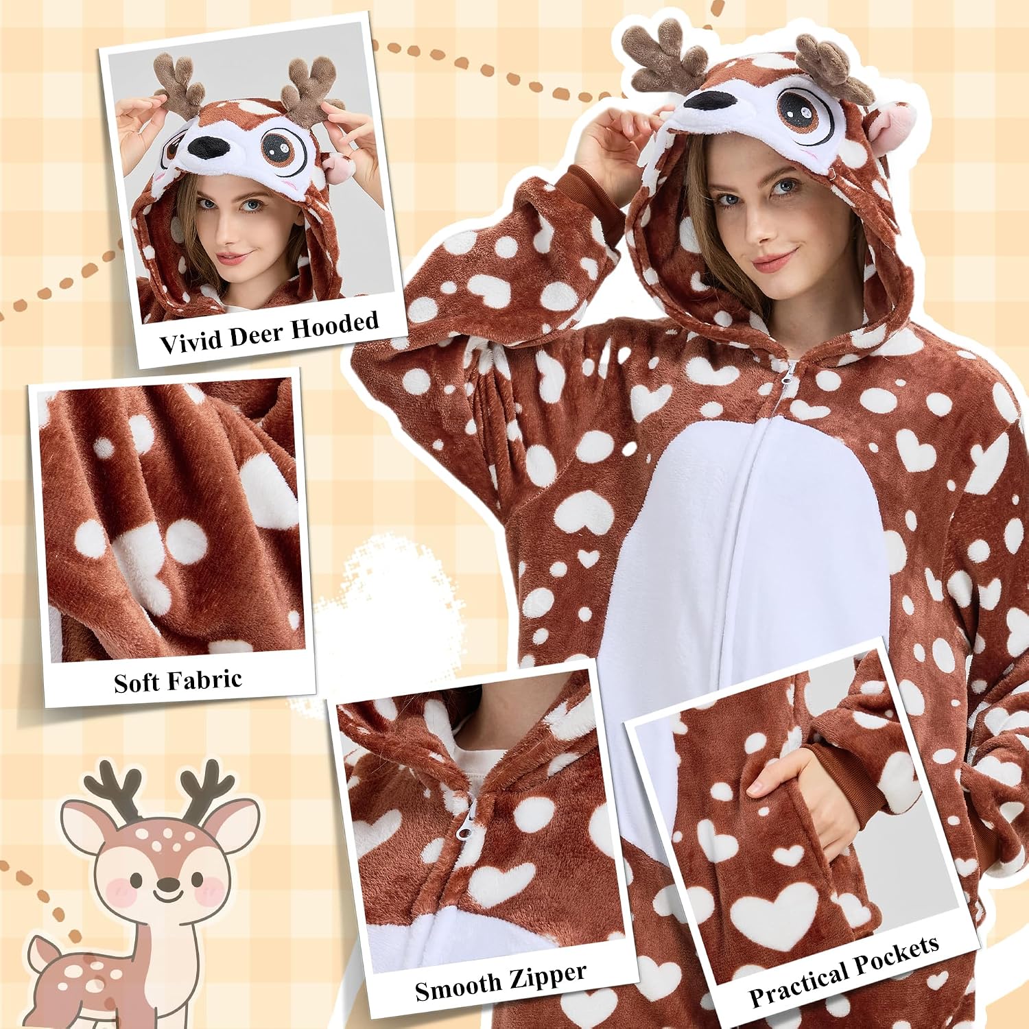 Detalle 2 de Firecos Hirsch Onesie Rentier Jumpsuit