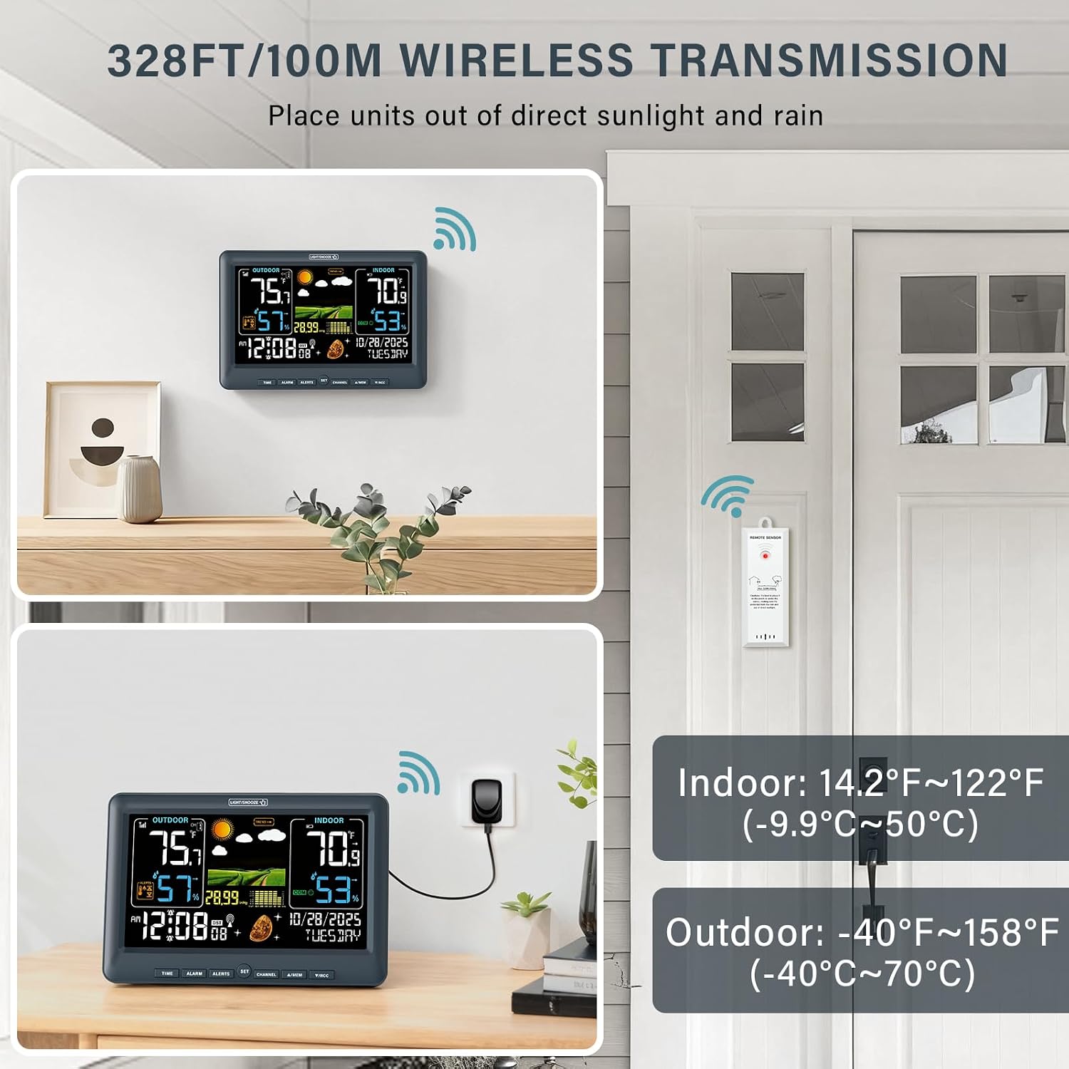 Thumbnail 6 de BluSon BJ8284 Weather Station with Color Display, Wireless Sensor and Atomic Clock