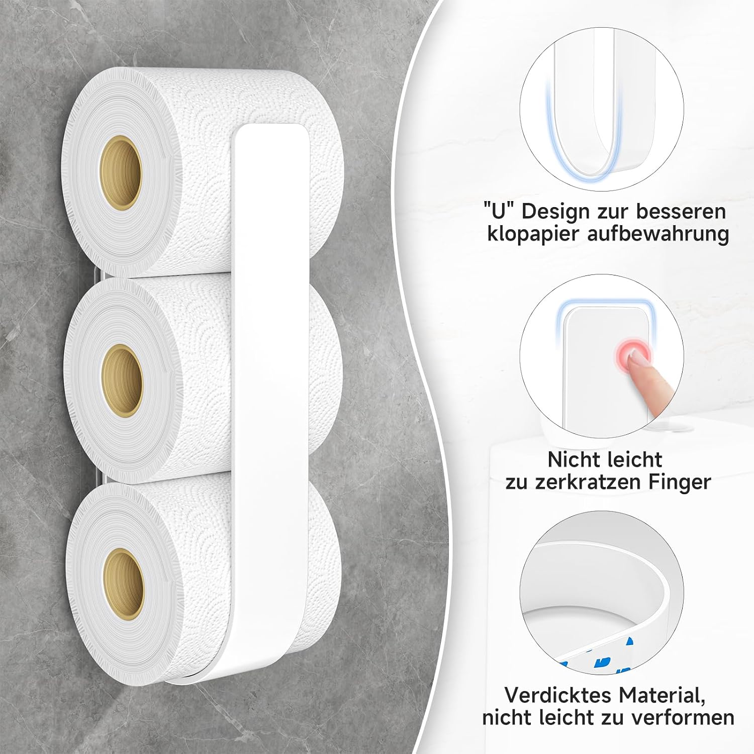 Thumbnail 4 de Toilettenpapier Aufbewahrung für 3 Rollen