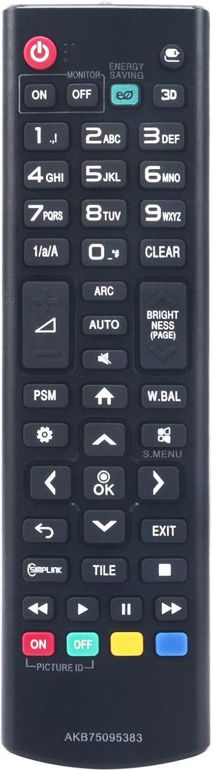 Detalle de AULCMEET AKB75095383 replacement remote for LG TVs