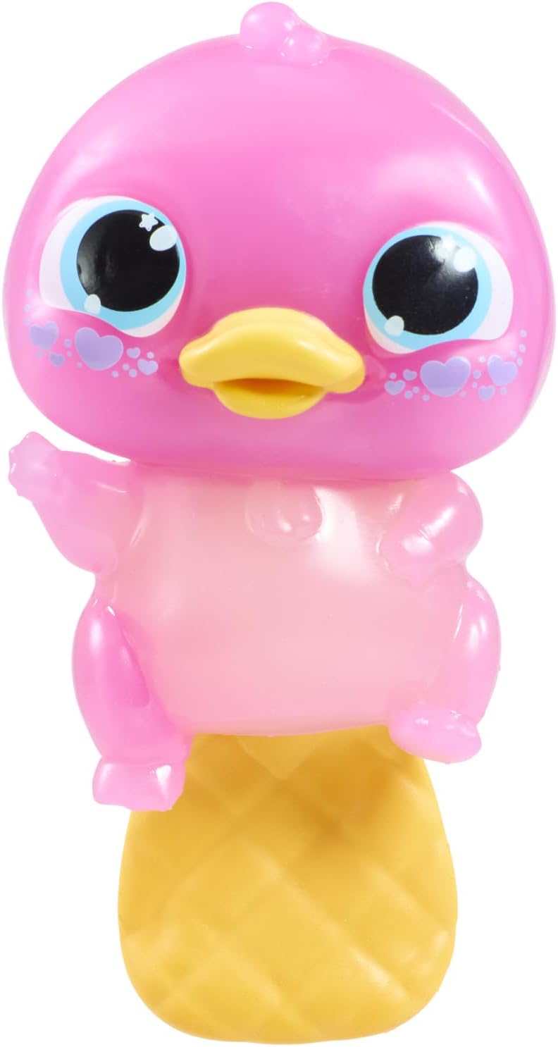 Detalle de Animagic Let's Glo Platypus - Pink | Glowing, Squishy Water Play Toy for Kids Aged 4+