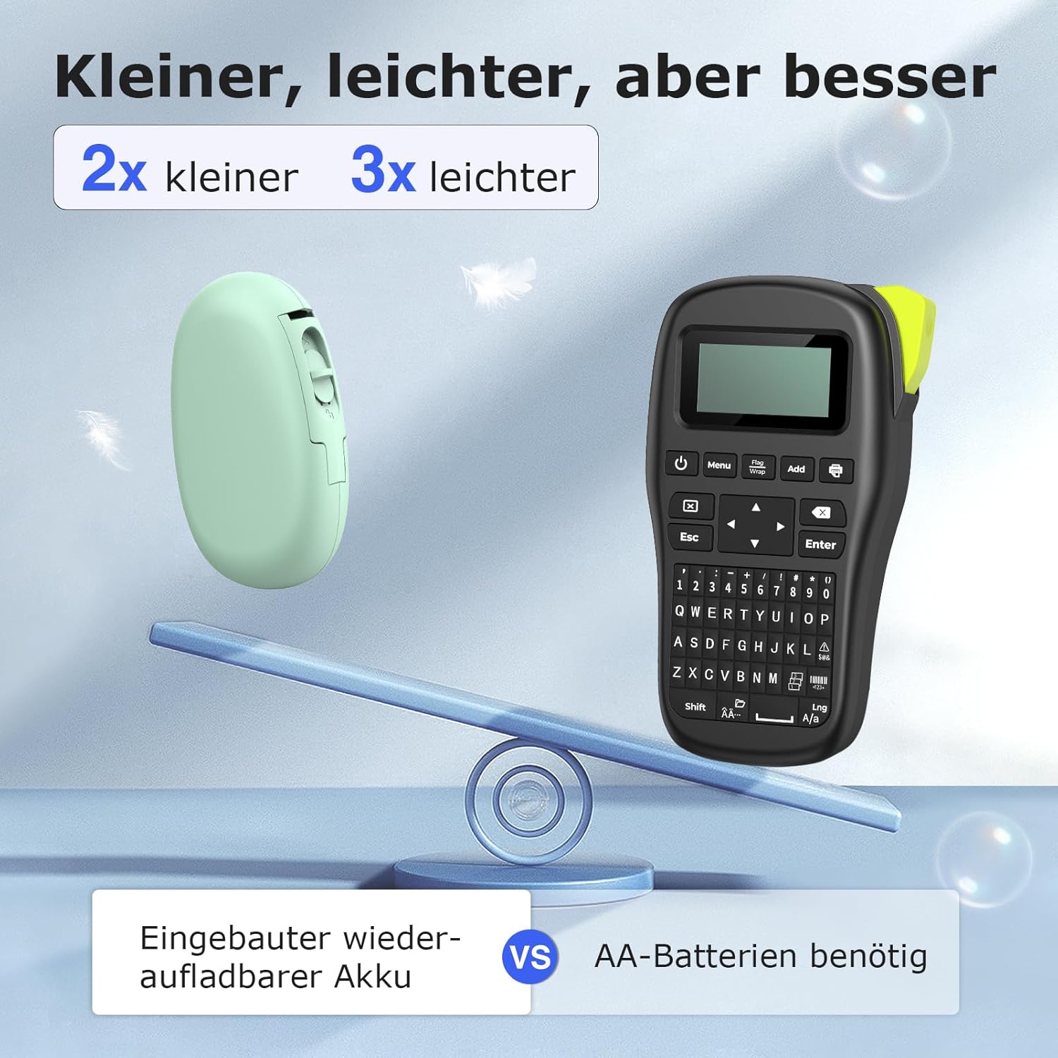 Thumbnail 1 de SUPVAN E10 Etikettendrucker grün mit wasserdichten Etiketten 15 mm 📇