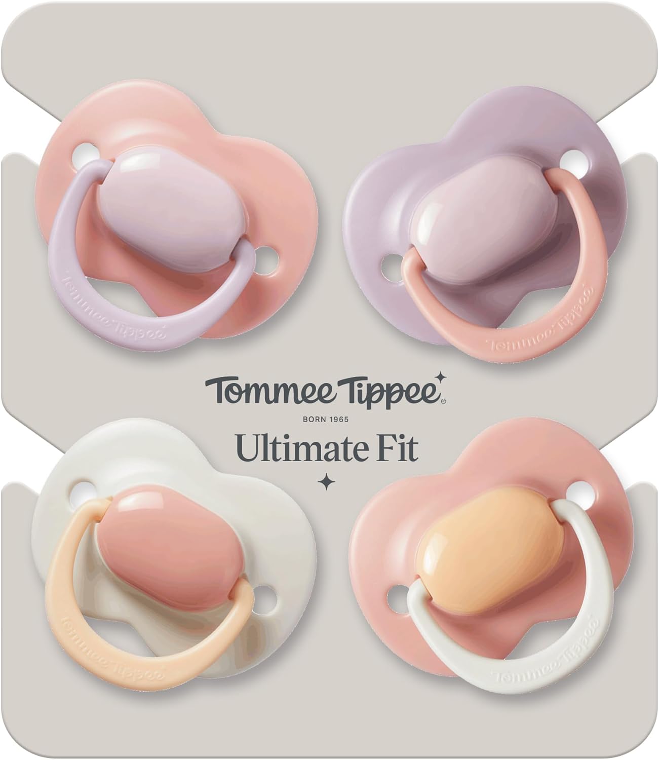 Thumbnail 1 de Tommee Tippee Ultimate Fit Soother (6–18 Months) – 4 Pack, Orthodontic Dummy, Symmetrical Teat in Muted Brights