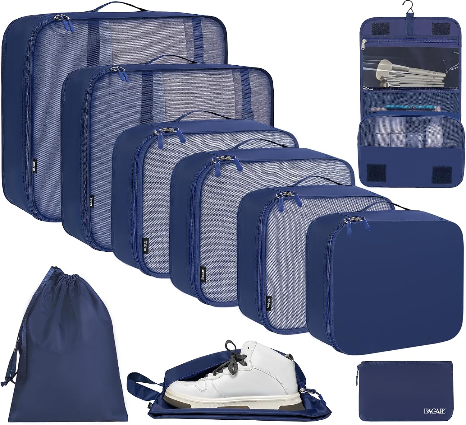 Thumbnail 6 de BAGAIL 6 Set Packing Cubes – Variety of Sizes for Travel Organisation (Beige)