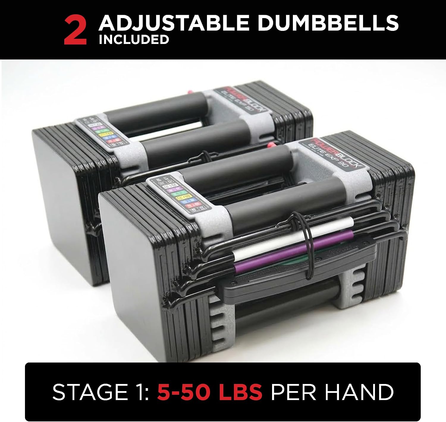 Detalle 2 de PowerBlock Elite EXP Adjustable Dumbbells 5–50 lb 🏋