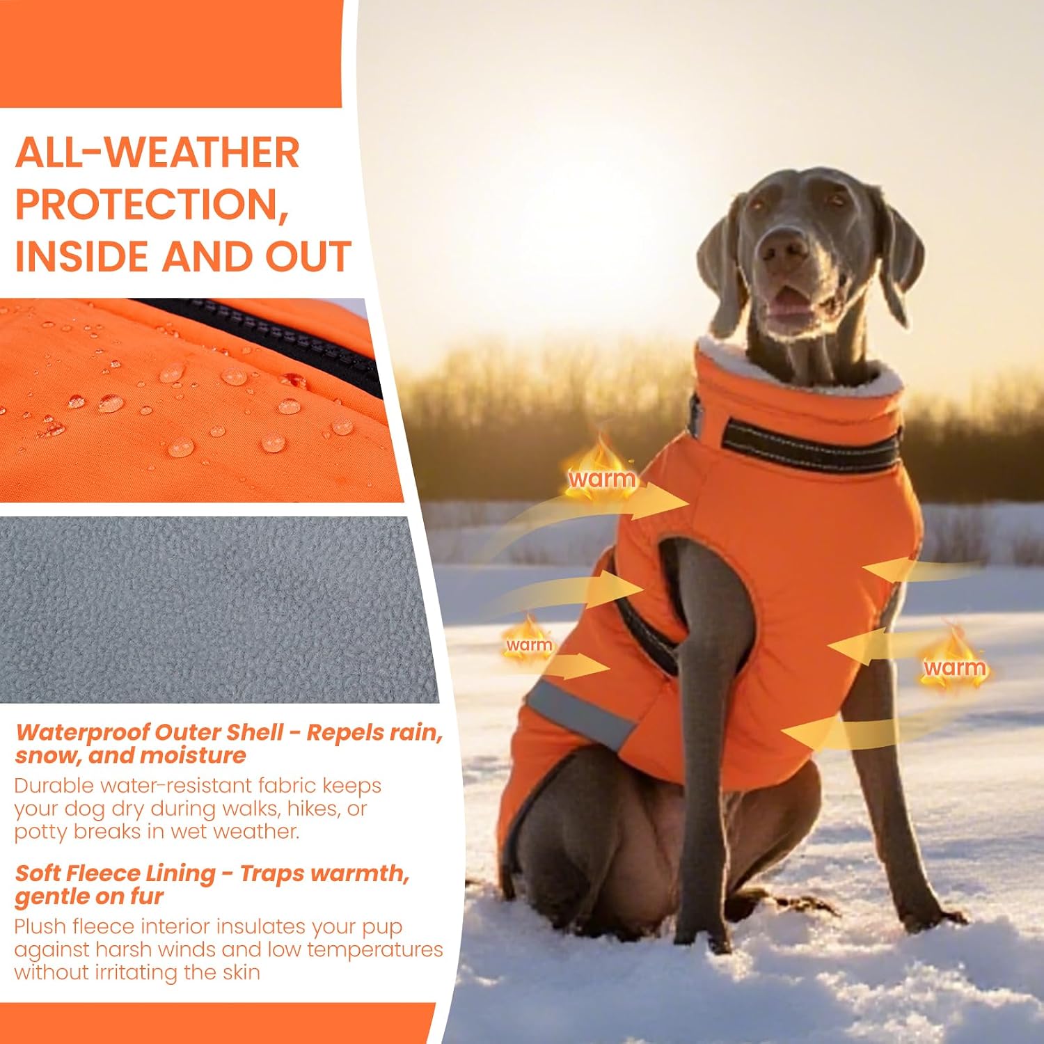 Detalle de QBLEEV Dog Winter Coat, L