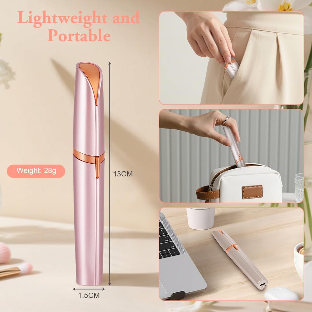 Thumbnail 5 de Alaoo Epilatore Viso Donna per sopracciglia ricaricabile USB (Champagne Gold)