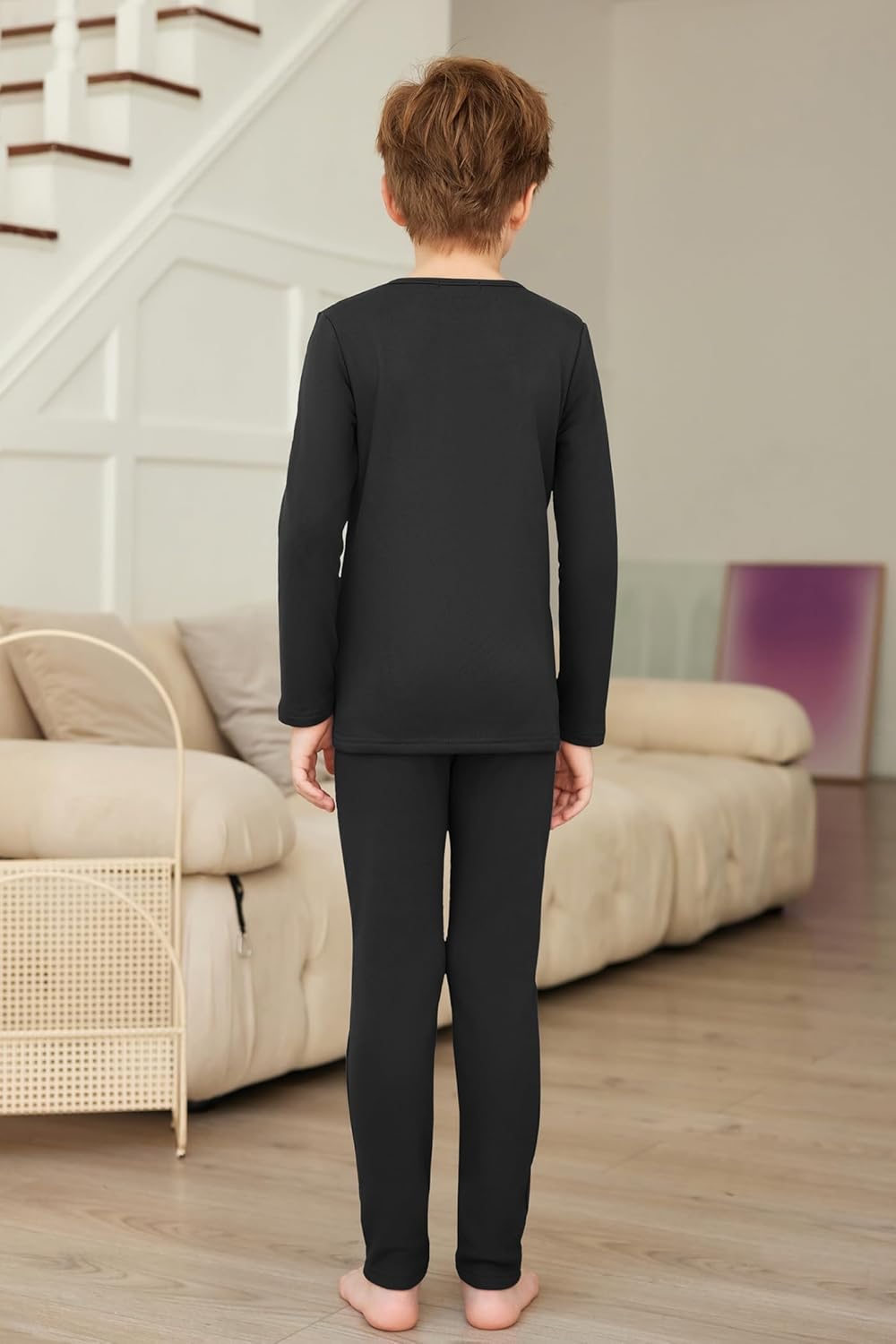 Thumbnail 5 de Arshiner Ensemble de sous-vêtements thermiques pour enfants — 5-12 ans, isolant et confortable