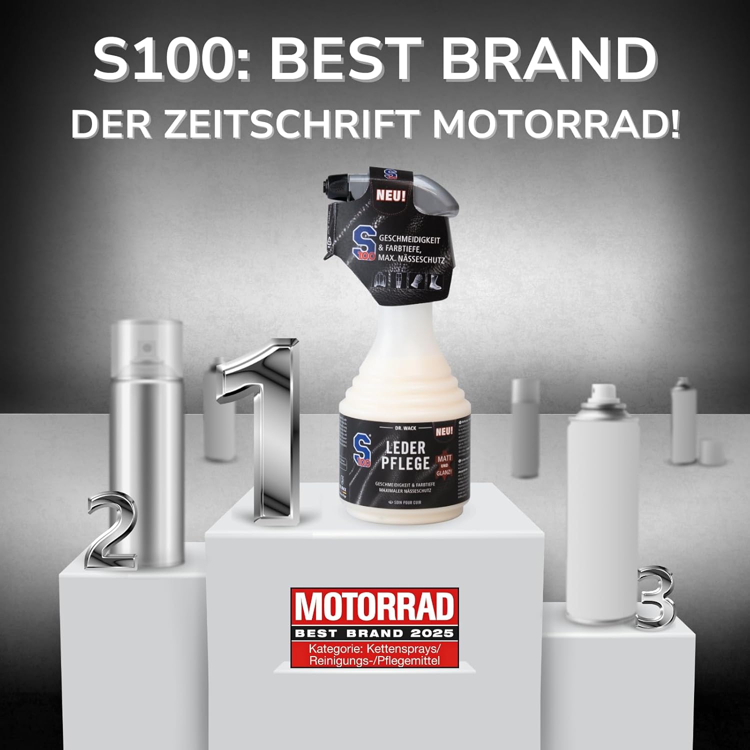 Thumbnail 2 de DR. WACK S100 Leder-Pflege 500 ml – Farbloses Lederpflege-Spray für Motorradbekleidung