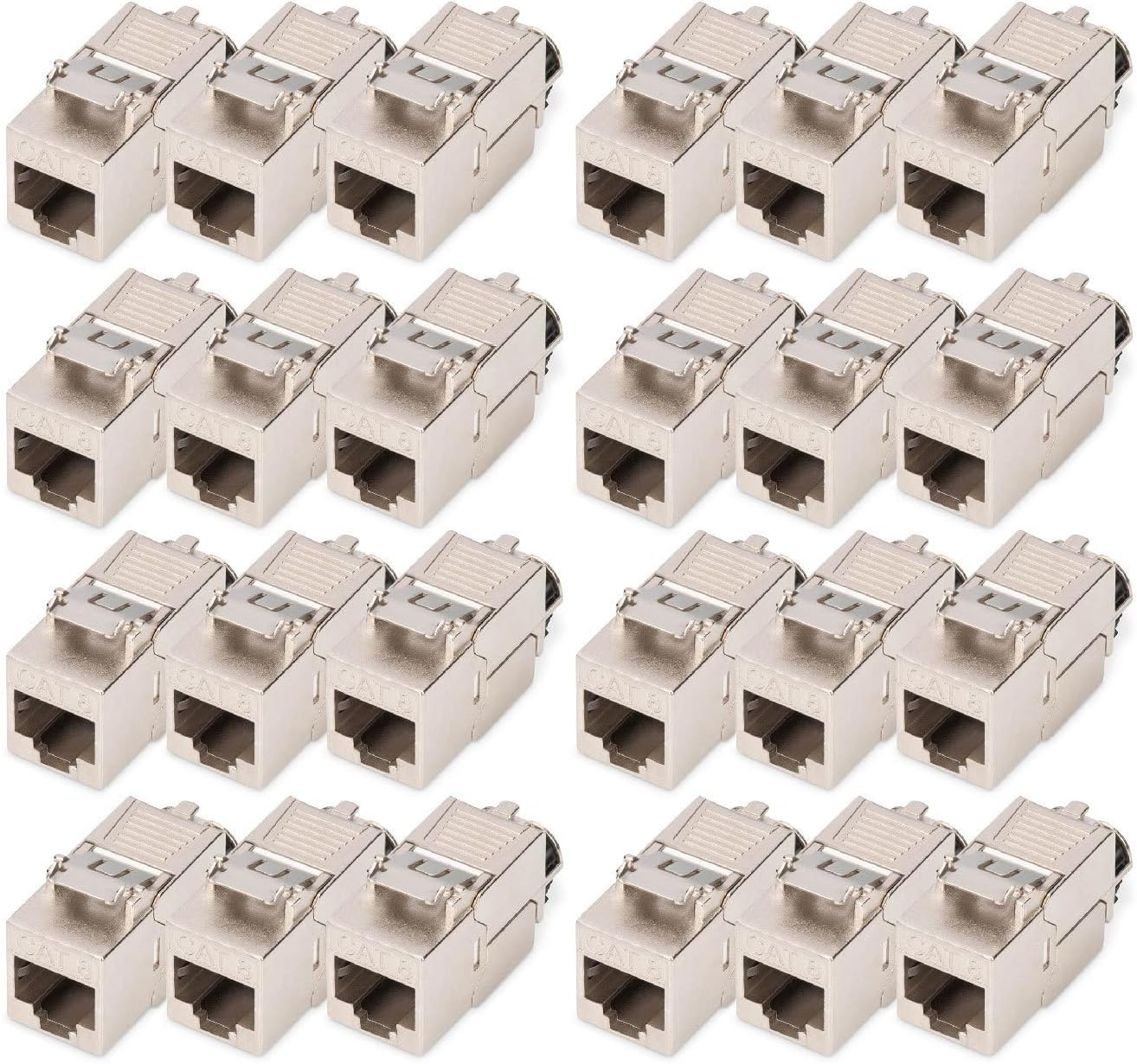Detalle de DIGITUS DN-93816-24 – ekranowany moduł Keystone Cat 8.1, 2000 MHz, 24 szt.
