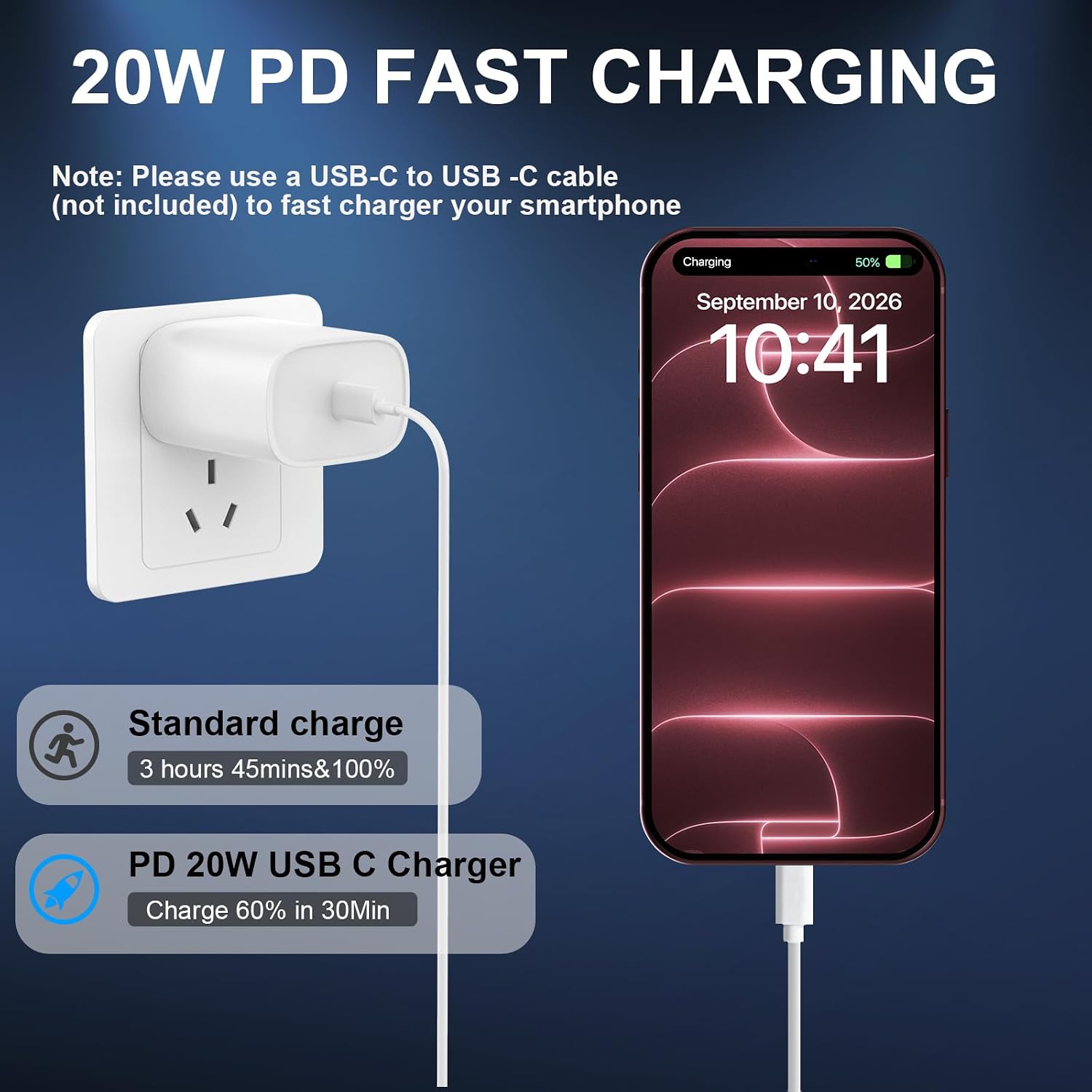 Thumbnail 3 de Apple iPhone USB‑C Fast Charging 10 ft Cable