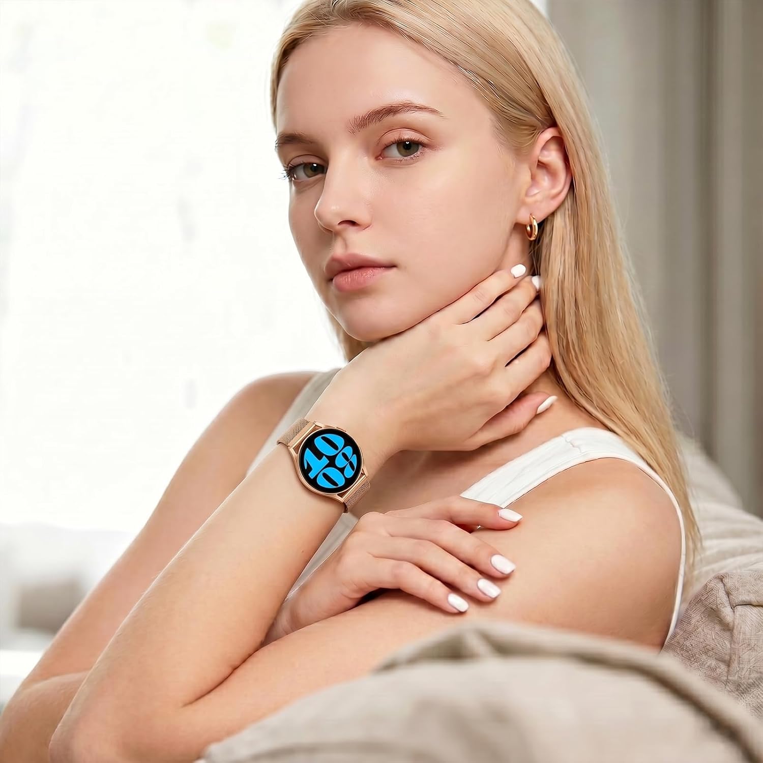 Thumbnail 5 de LYYLTX Mesh Edelstahl Uhrenarmband 20mm