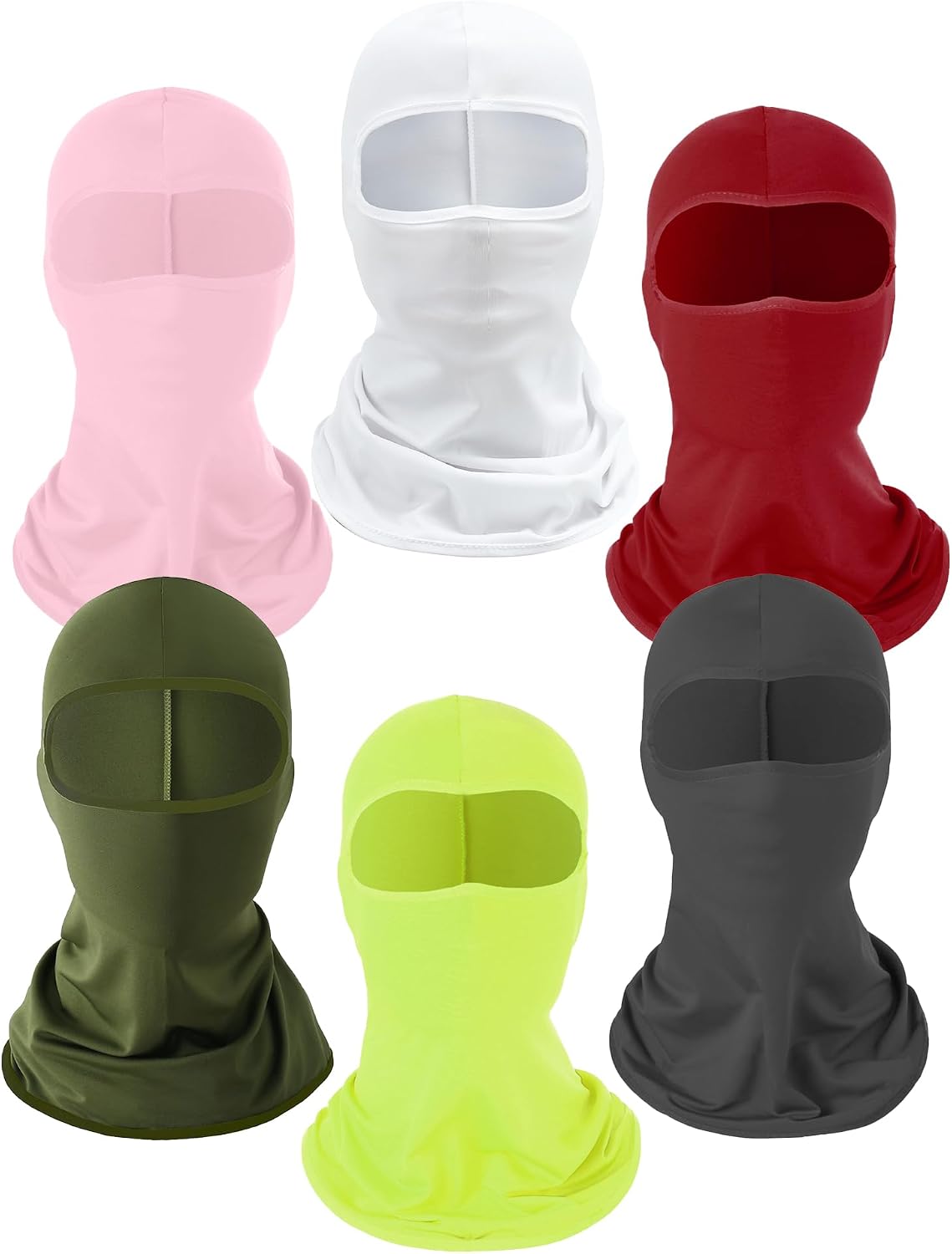 Detalle de Xeoxarel 6-Pack Balaclava Ski Masks, Full-Face Cover with Multiple Wear Styles