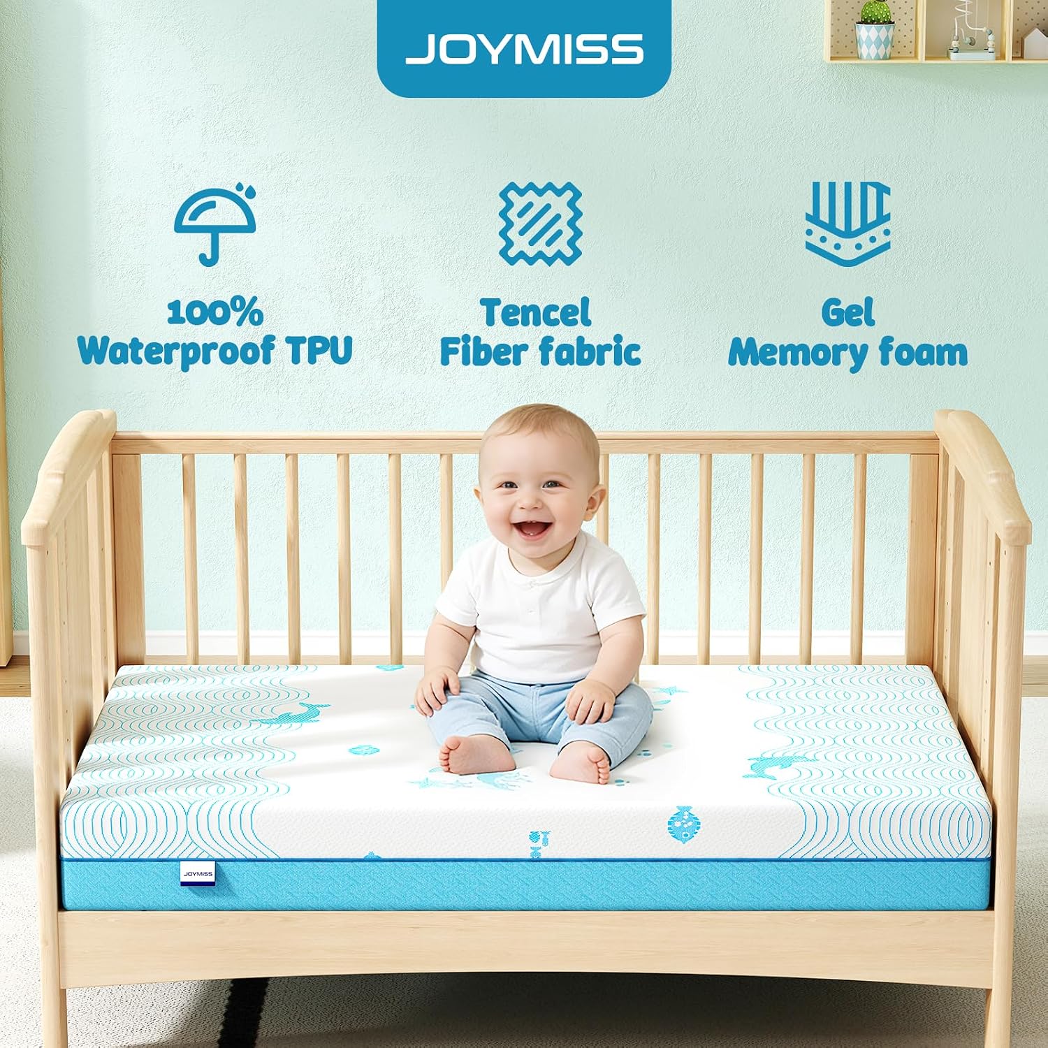 Thumbnail 1 de JOYMISS JM02 Dual-Sided Memory Foam Crib & Toddler Mattress, 5-Inch
