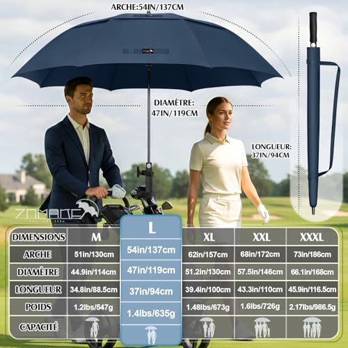 Thumbnail 7 de ZOMAKE parapluie de golf 137 cm