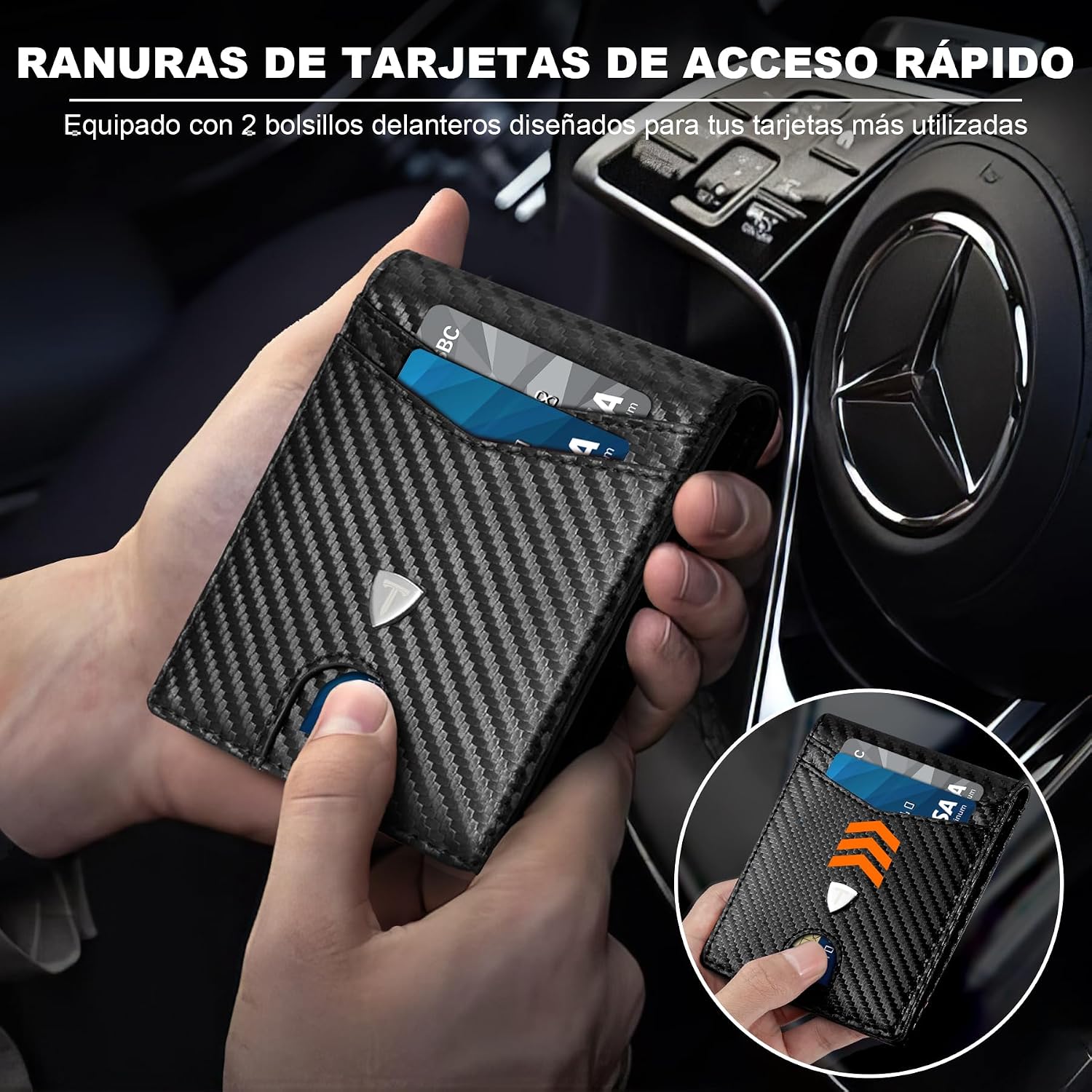 Thumbnail 5 de TEEHON Cartera Slim Fibra de Carbono 11 tarjetas