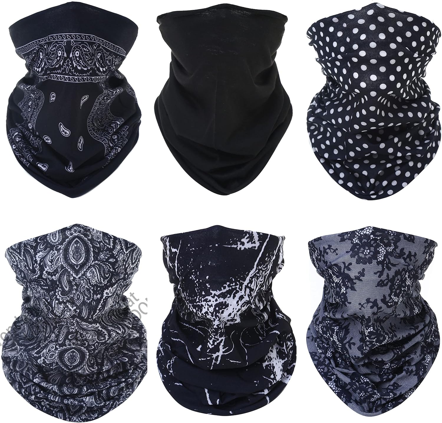 Detalle de wonderCat LONDON 6 PCS Unisex Neck Warmer – Seamless Tube Balaclavas for Everyday Cycling and Outdoor use