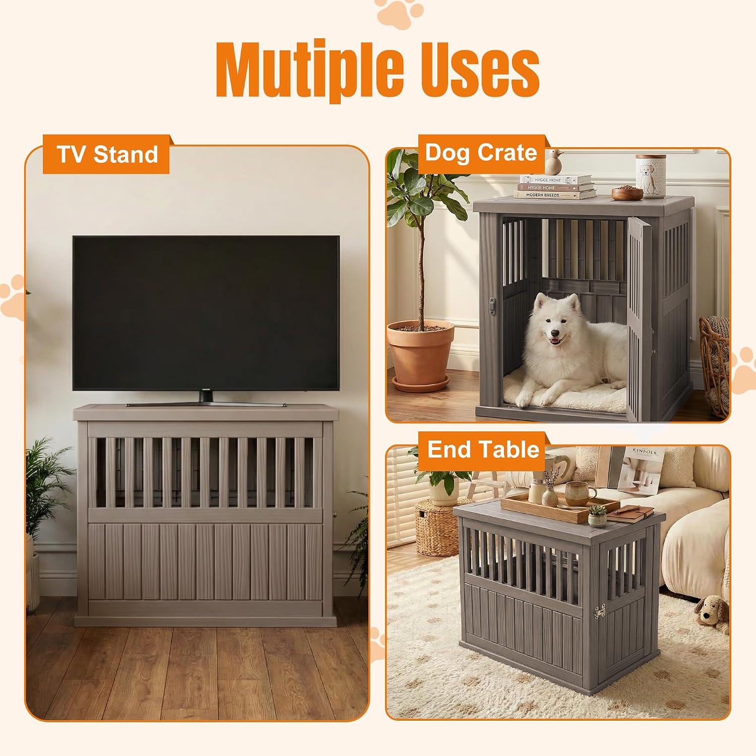 Detalle de EFU Dog Crate Furniture, 43-Inch