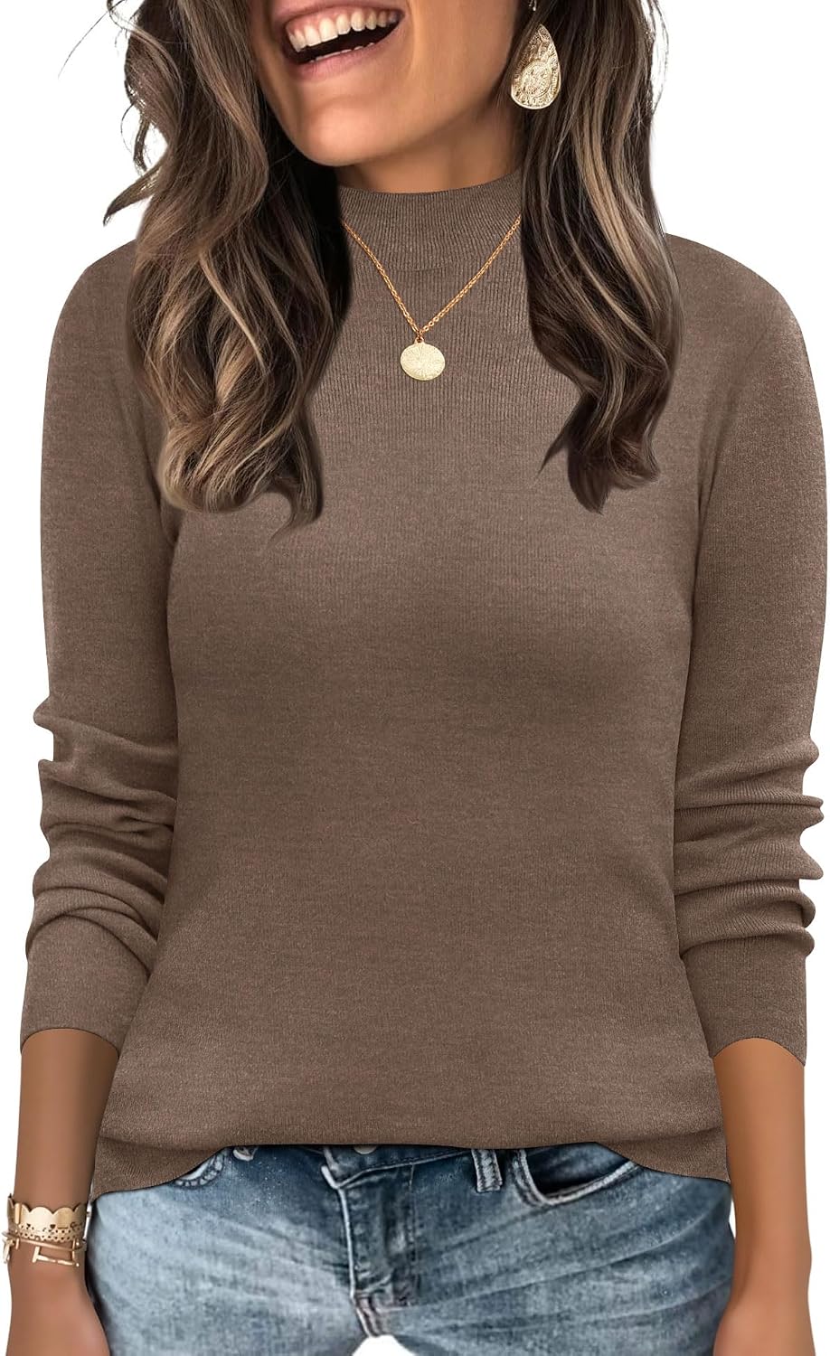 Thumbnail 4 de LOMON Mock Neck Sweater S-XL