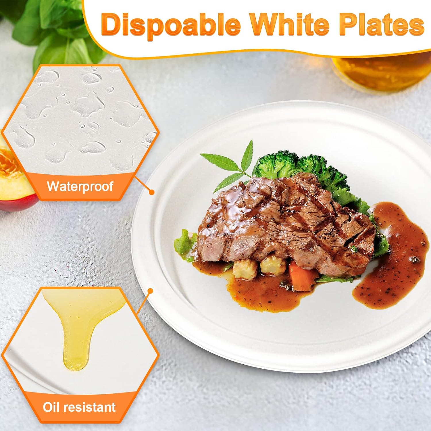 Detalle de greensight 150 Pack 9 inch paper plates