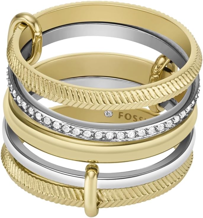 Thumbnail 6 de Fossil JEWELRY en acier inoxydable doré — bracelets/pendentifs élégants, fini poli
