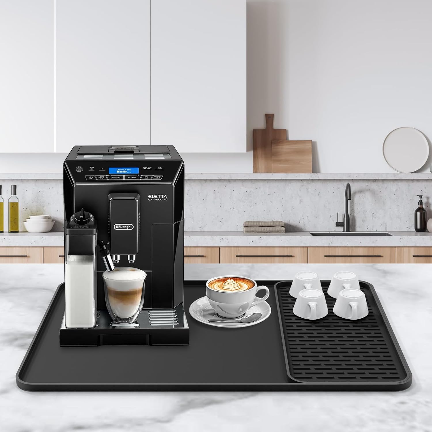 Detalle de Silicone Coffee Mat (24''x16'') with Detachable Dish Drying Mat