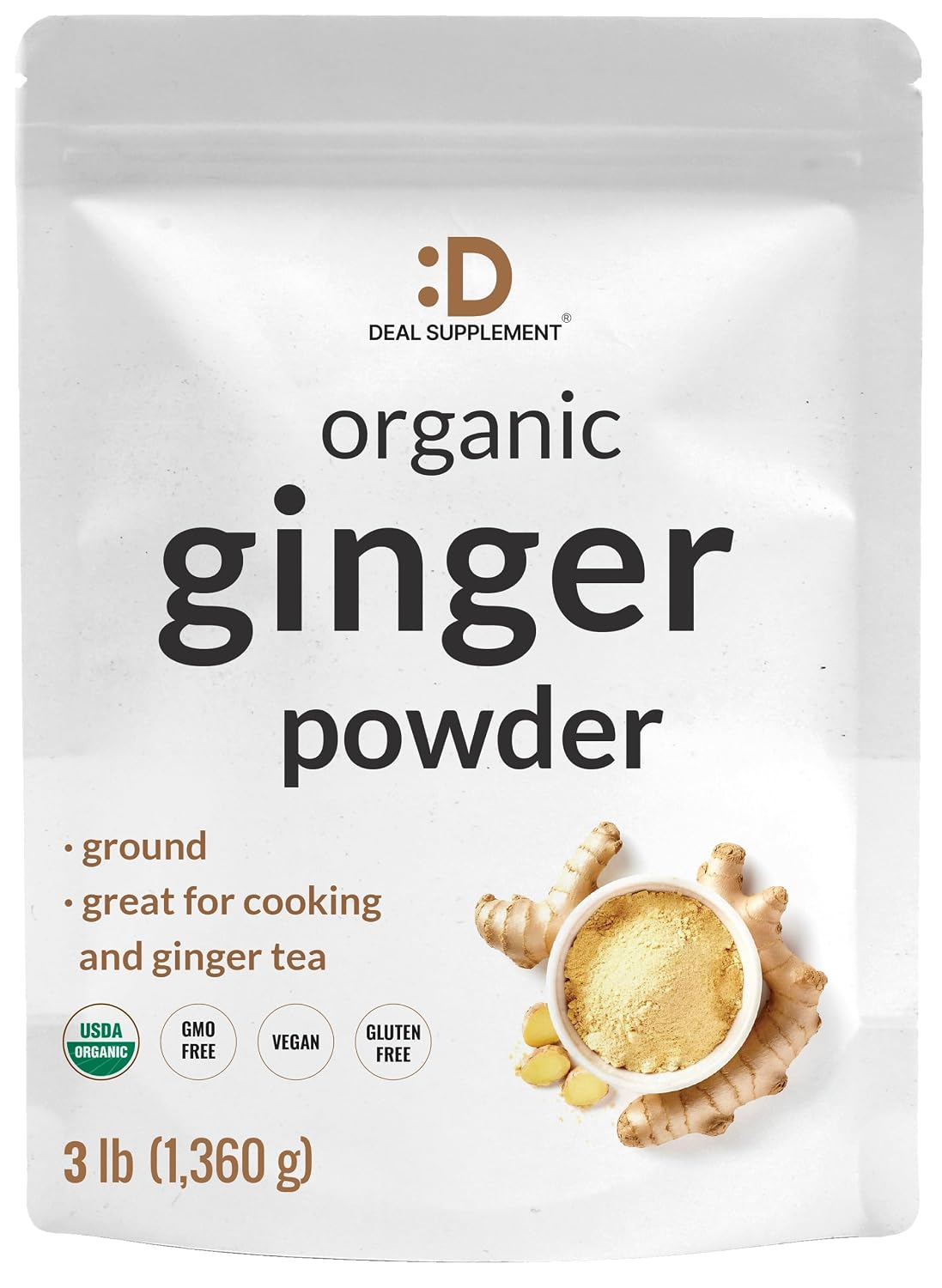 Detalle de DEAL SUPPLEMENT TS0417-A700ML-M443 Organic Ginger Powder, 3 lb