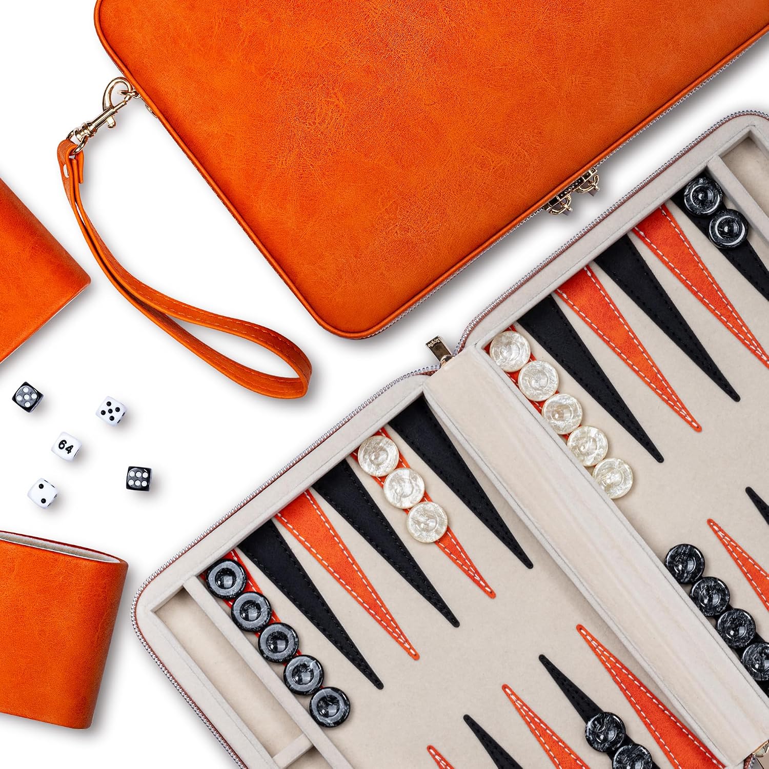 Detalle de Backgammon-Set für Erwachsene 24 x 18 cm
