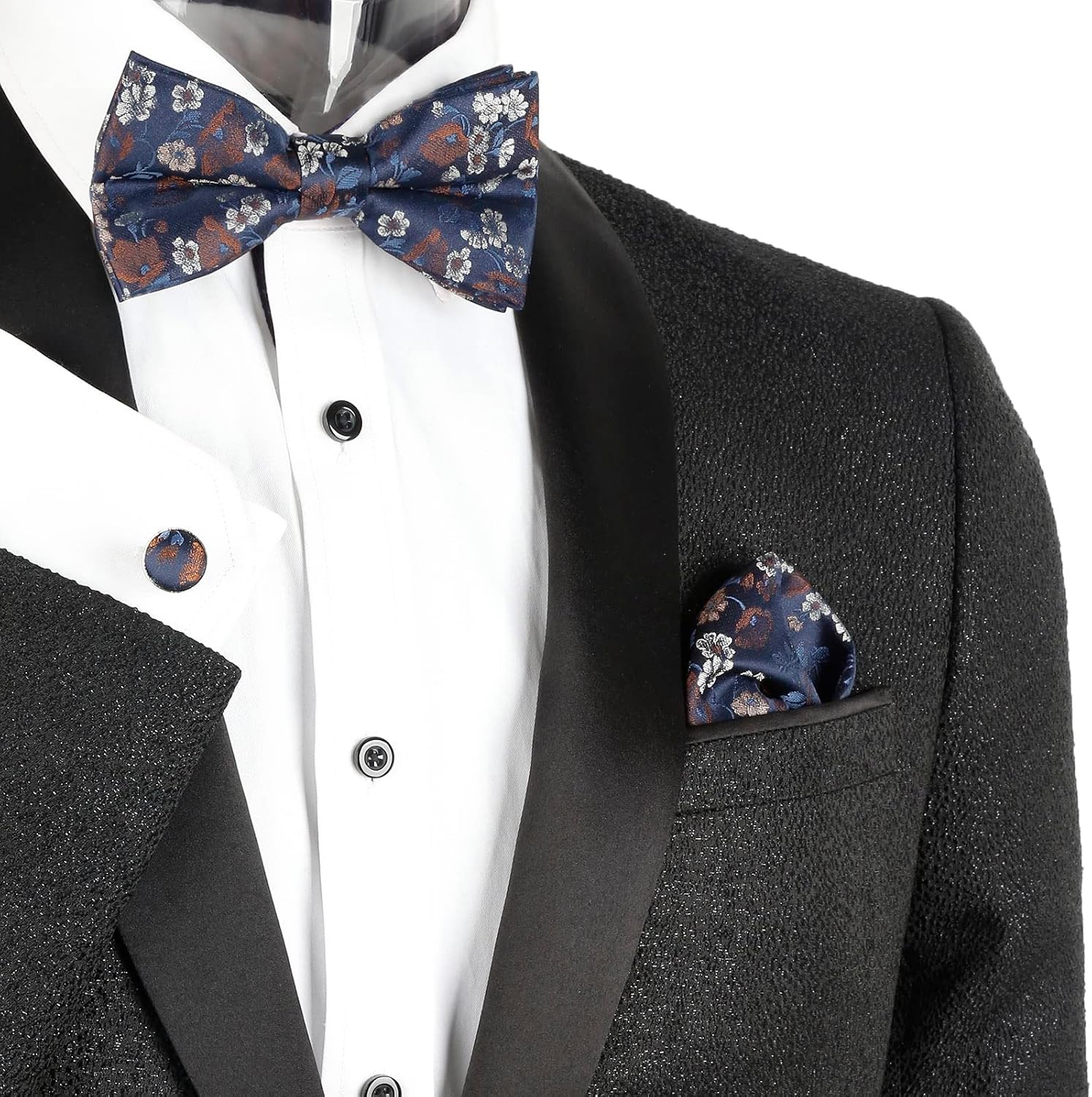 Detalle de Alizeal Floral Mens Set Bow Tie