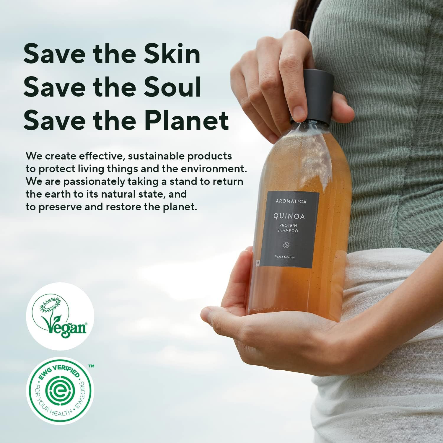 Thumbnail 4 de AROMATICA Shampooing Protéiné au Quinoa 400 ml — réparation et douceur sans sulfates ni silicones