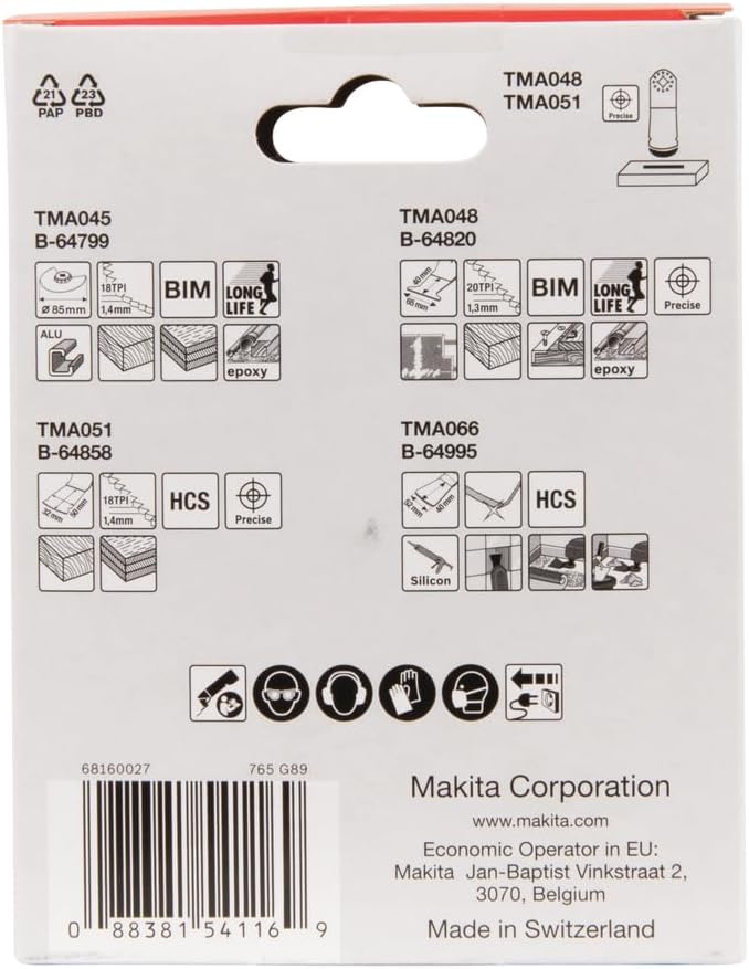 Detalle de Makita B-67505 Multi-Tool Starlock Floor Set