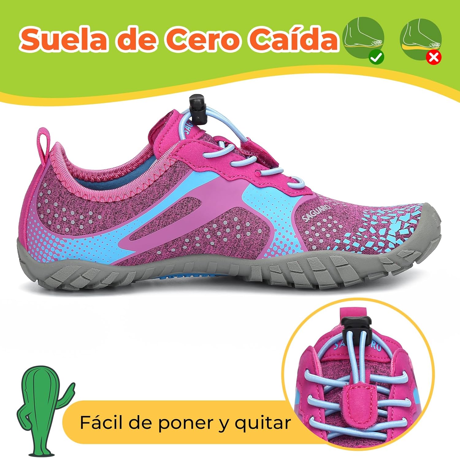 Detalle 2 de SAGUARO barefoot Zapatillas 5 dedos 30