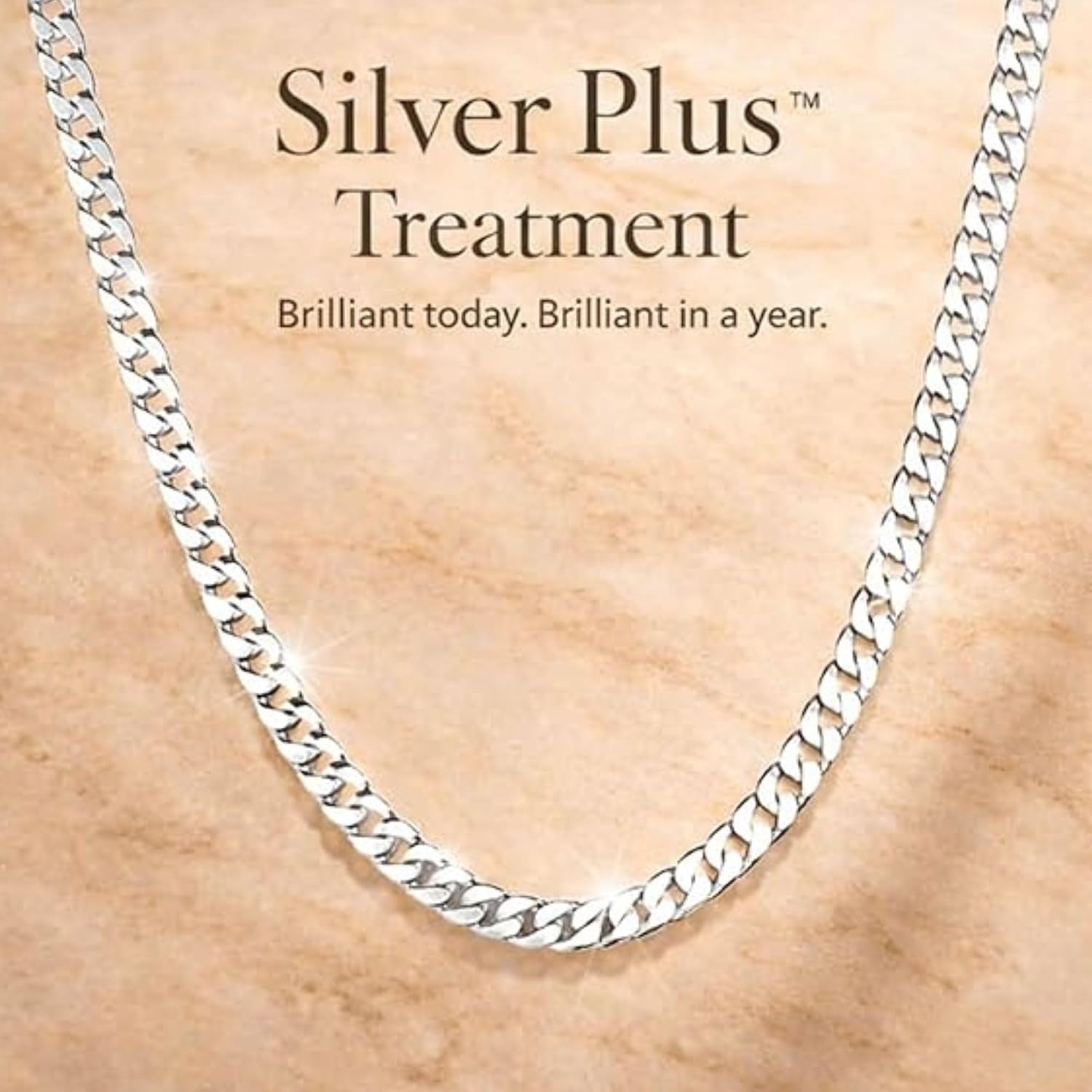 Detalle de QUADRI 925 Silver Cuban Link Necklace for Men – 20" (51 cm)