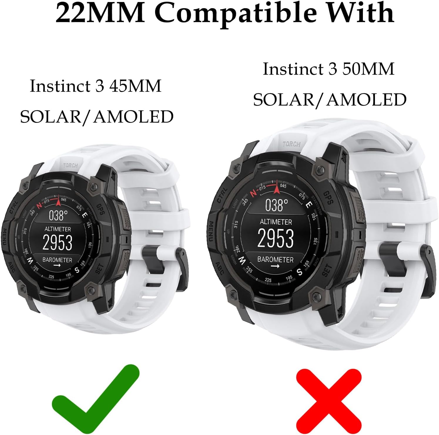 Detalle 2 de TopPerfekt Strap for Garmin Instinct 3 22mm