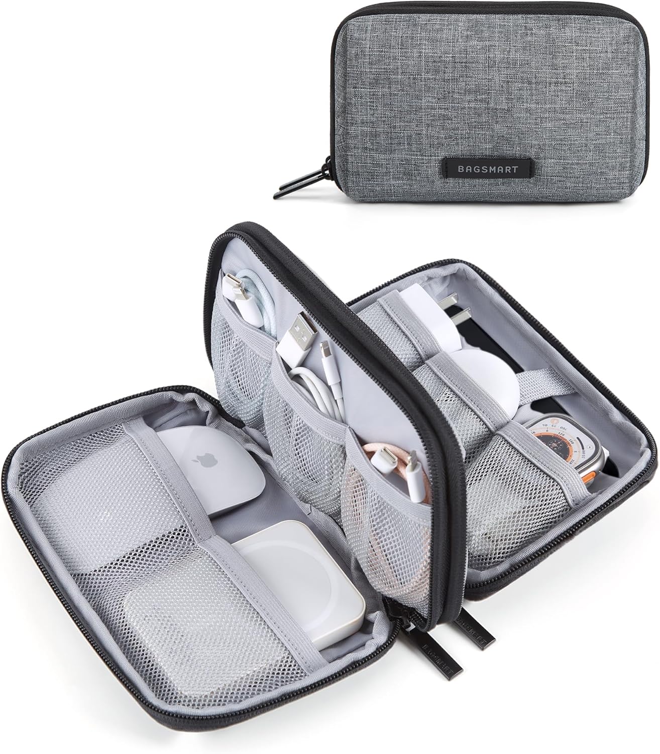 Detalle de BAGSMART Electronics Organizer Travel Case: Compact Cable & Gadget Pouch