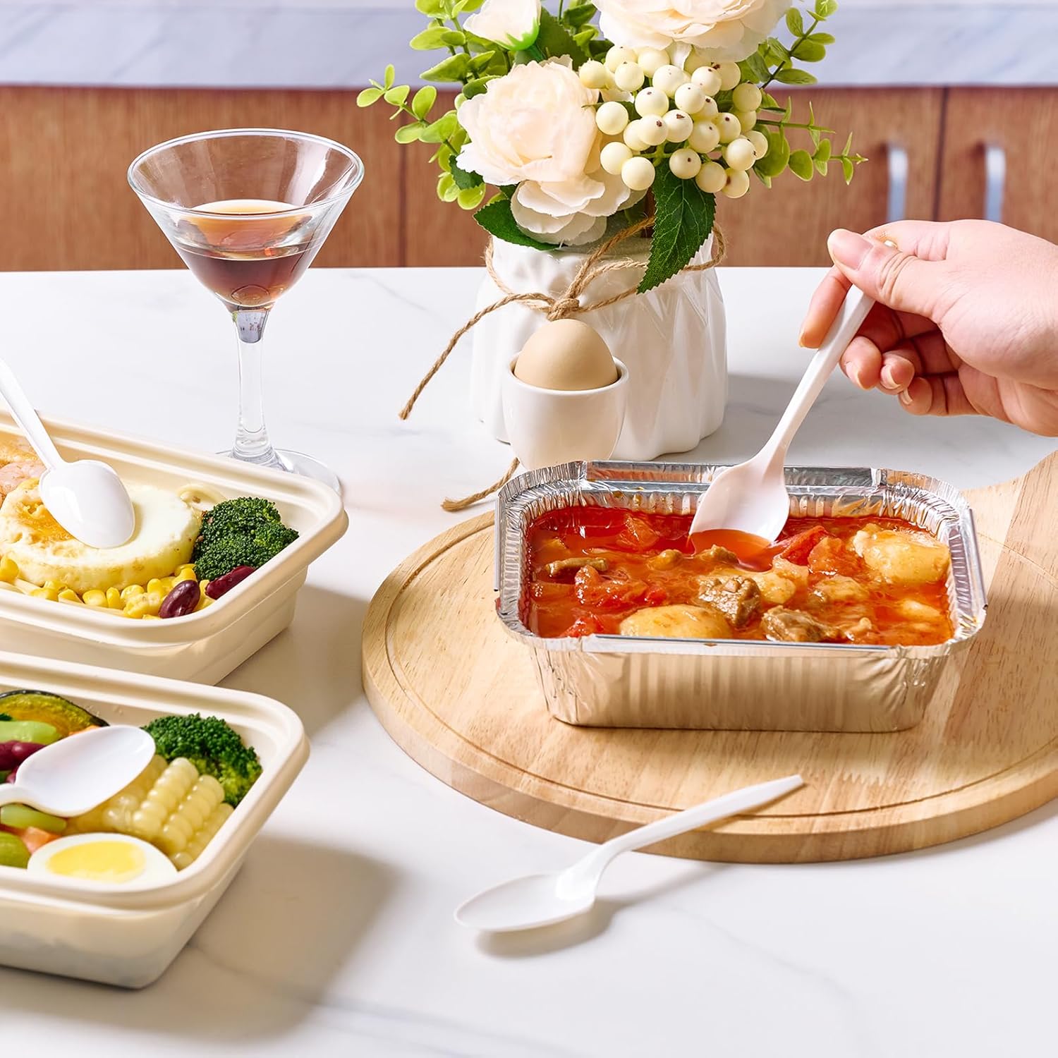 Thumbnail 5 de FOCUSLINE 1000-Pack White Disposable Plastic Teaspoons (Heat-Resistant, Bulk)