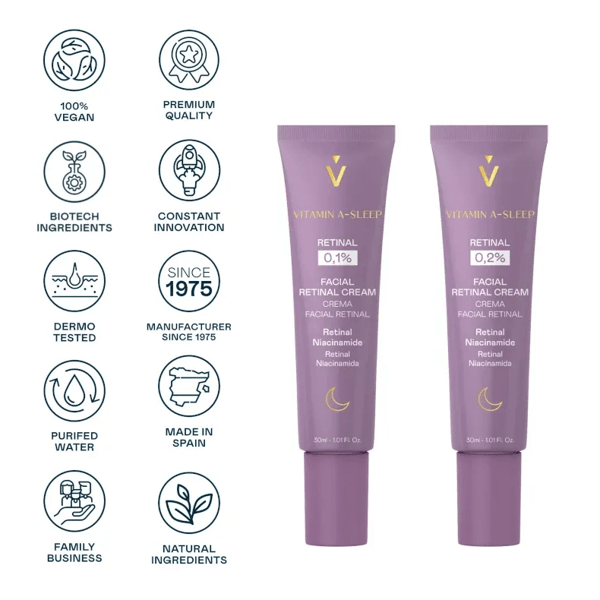 Thumbnail 1 de Valquer Vitamin A-Sleep Crema Facial Retinal 0,2% 30 ml – nocturna para renovación y tono uniforme