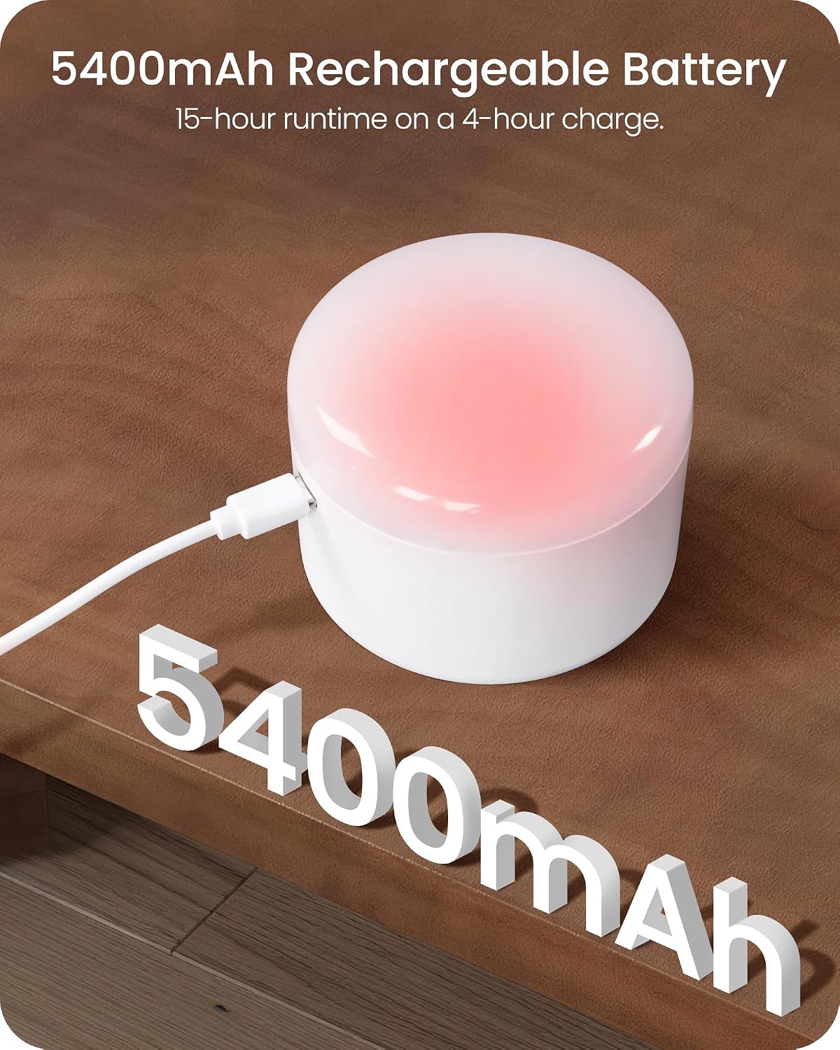 Detalle de GOEBLESON E27 rechargeable LED bulb 5400mAh