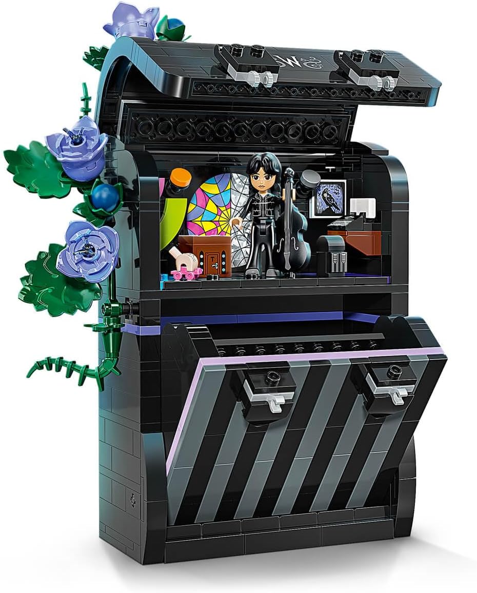 Thumbnail 3 de LEGO 76787 Wednesday-rugzak bouwset met 401 onderdelen en opbergvakken