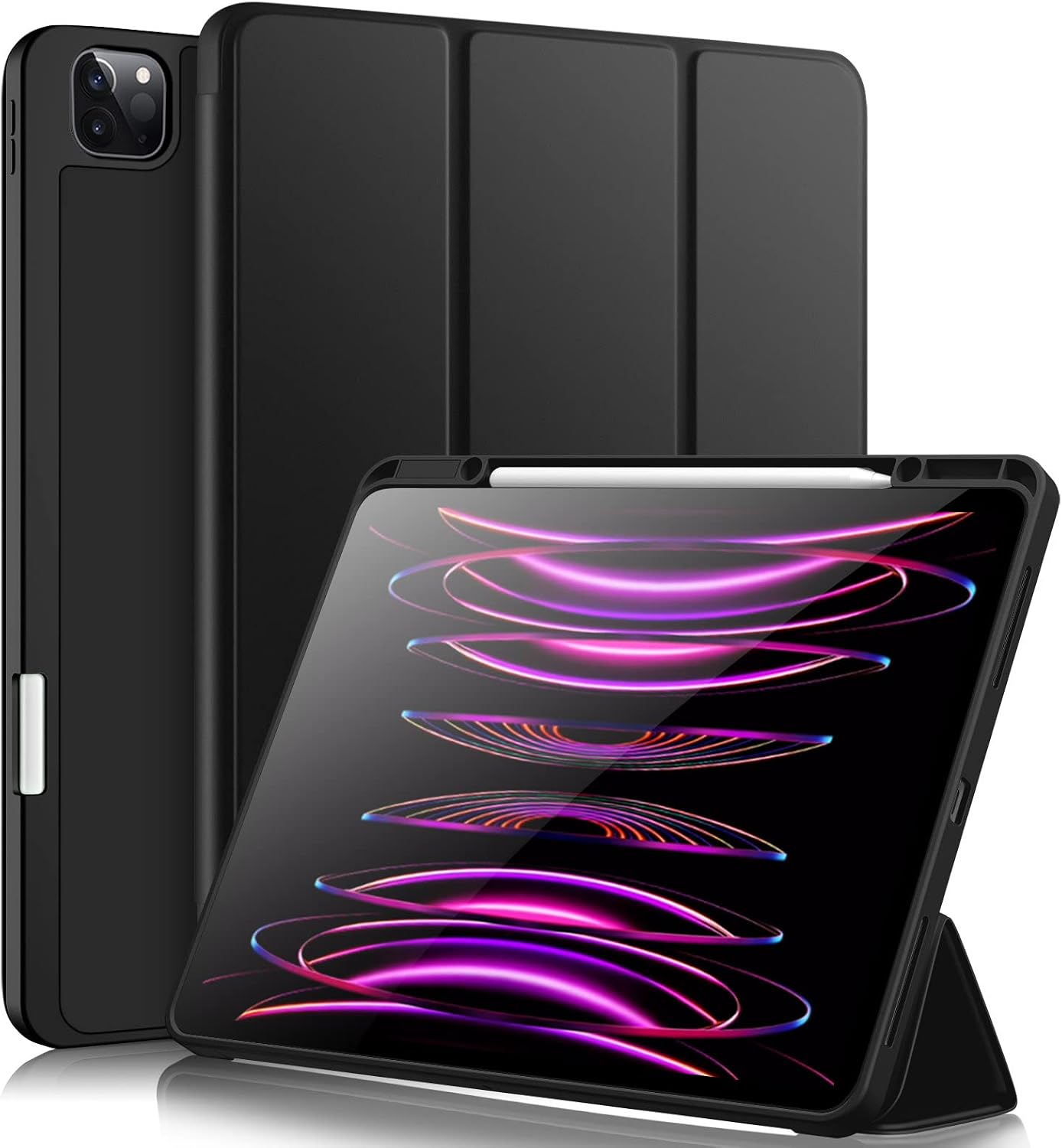 Detalle de Vobafe Case for iPad Pro 12.9 (6th/5th/4th/3rd gen) — TPU flexible cover with Pencil holder & Auto Wake/Sleep