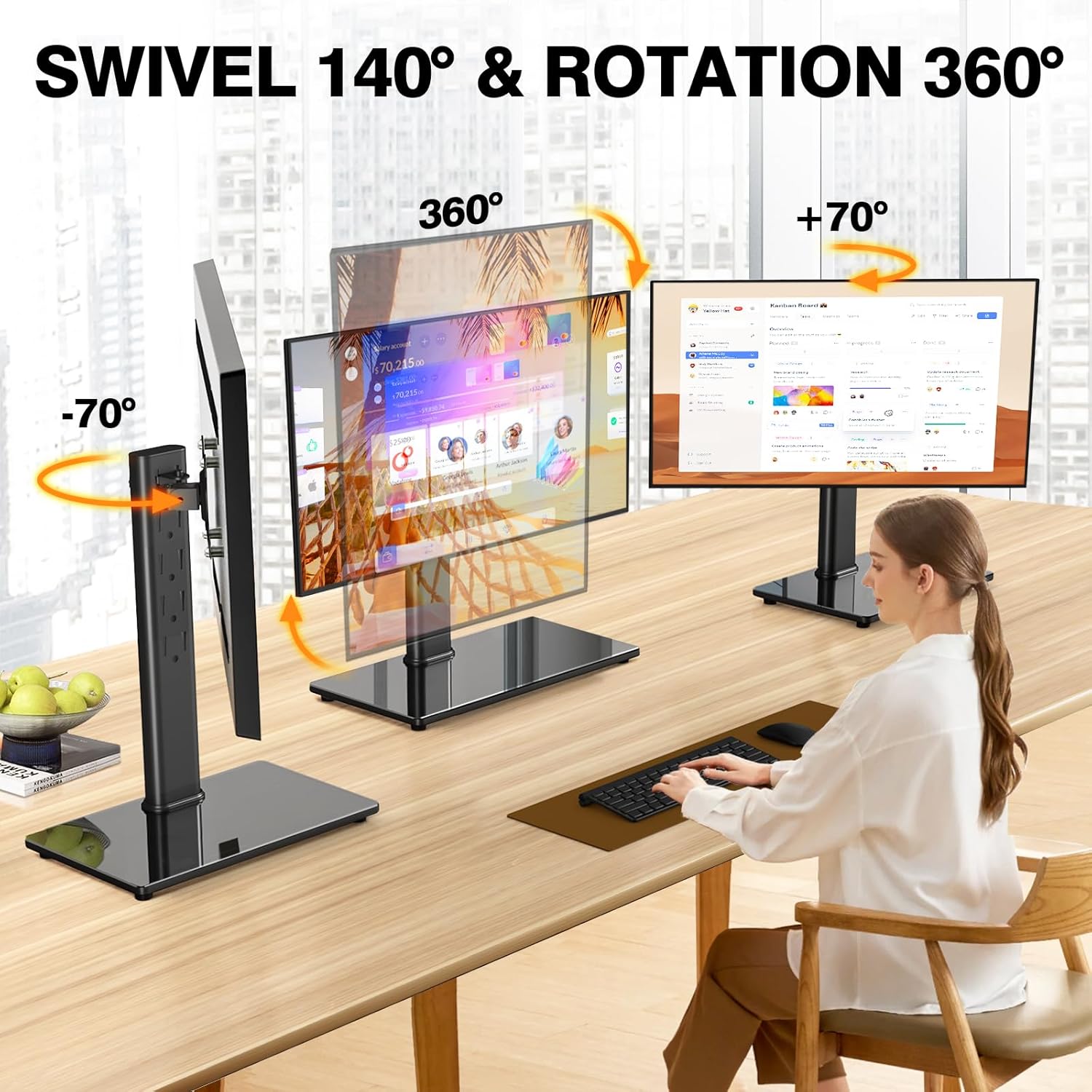 Thumbnail 1 de 5Rcom VESA Monitor Stand (free-standing desk stand) for 13–32 inch screens up to 10kg