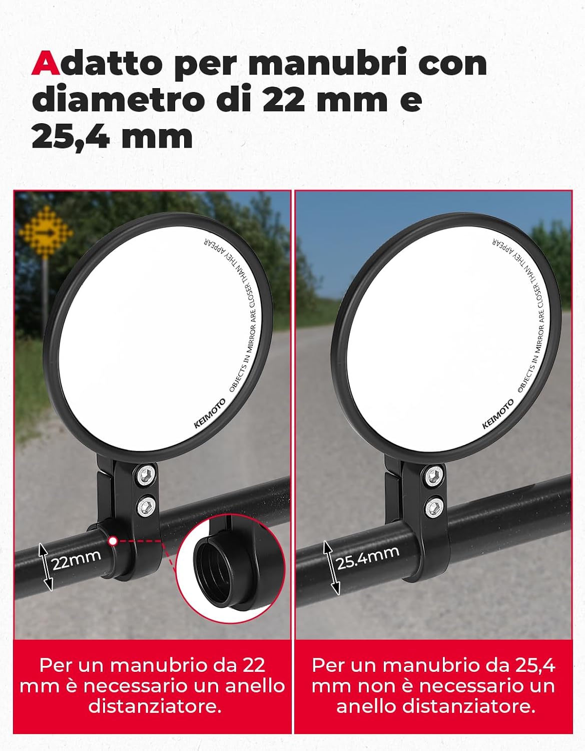 Thumbnail 4 de KEMIMOTO Specchietti Moto Omologati E24 2 pezzi
