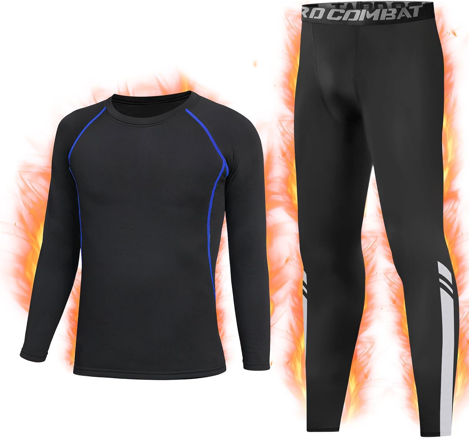 Detalle de Qyibleri Kids Base Layer Football Skins Set for Boys 🧒⛹