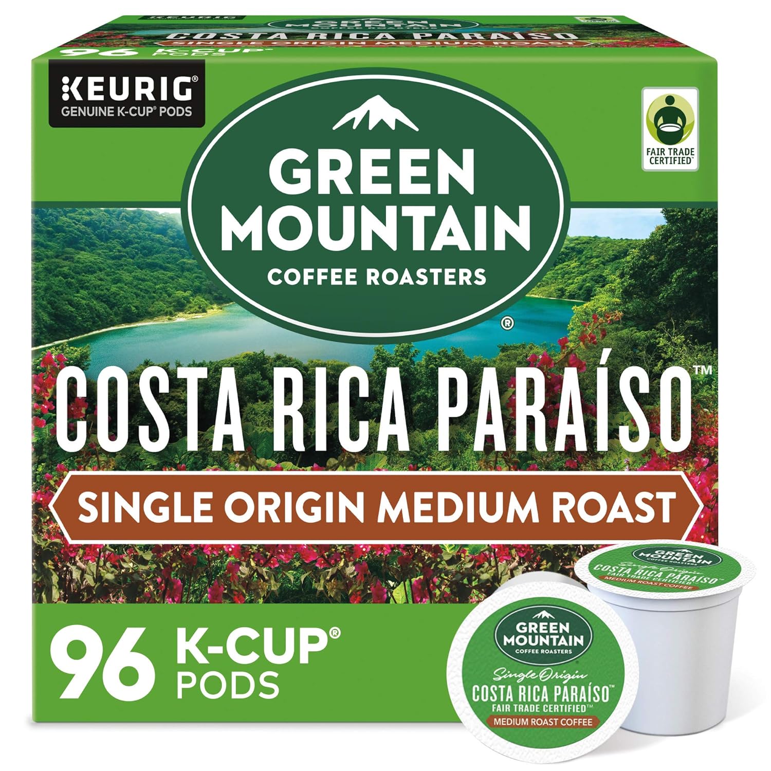 Detalle de Green Mountain Costa Rica Paraiso K-Cup Coffee Pods, Medium Roast, 96 Count