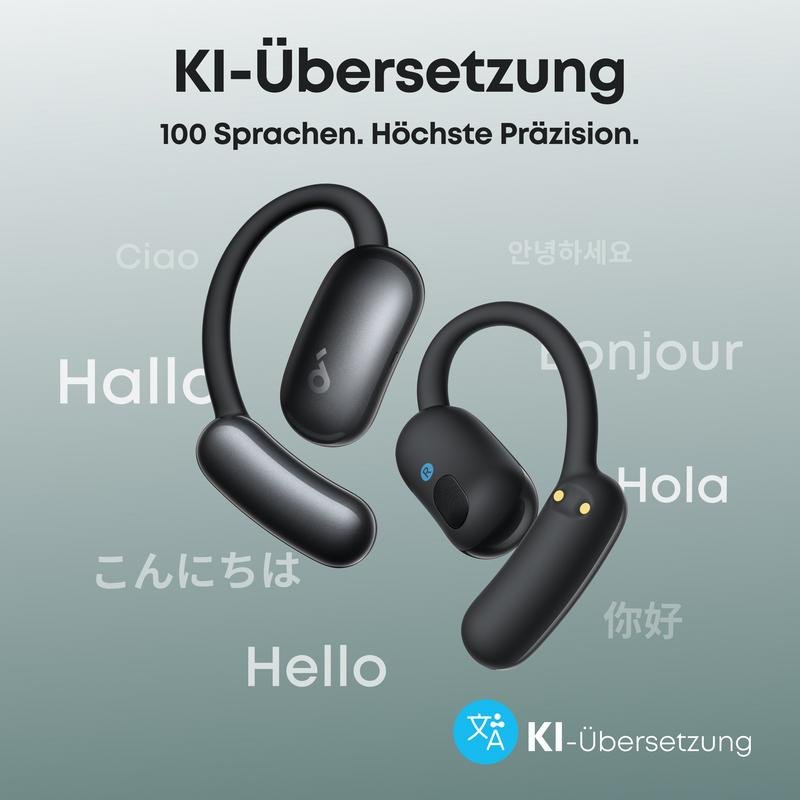 Detalle de soundcore Aerofit 2, auriculares inalámbricos open-ear Bluetooth 5.4 IP55