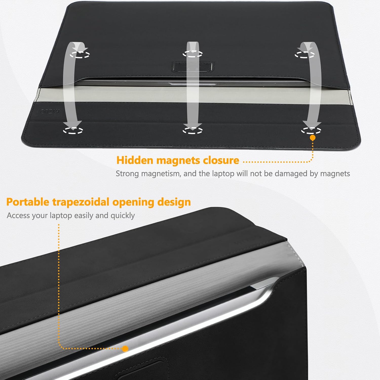Detalle de HYZUO 13 Inch laptop sleeve with stand