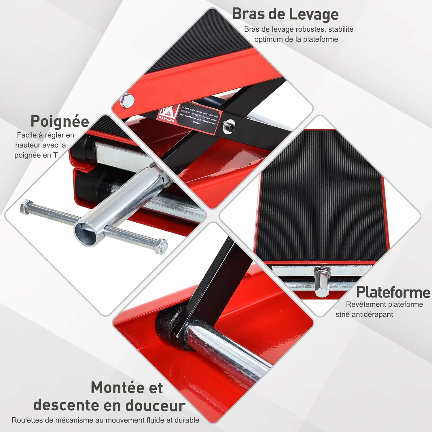 Thumbnail 4 de HOMCOM Lève Moto tout-terrain 10–37 cm